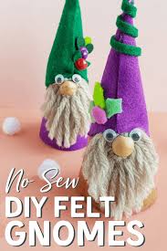The kid in me adores autumn and its festivities, and i'm fortunate to have girls who appreciate the nearly lost art of homemade costumes. Adorable No Sew Felt Gnomes Mommy Made That