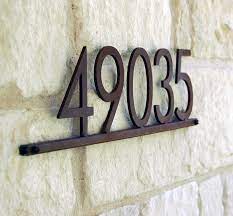 Get the best deals on numbers decorative outdoor signs/plaques. Modern Metal Address Plaque With Five 5 In Steel House Numbers