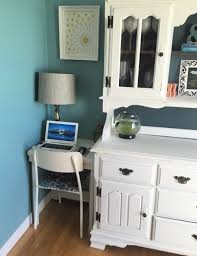 Kids work on computers in open spaces, not in their rooms. Diy Built In Desk For The Kitchen Heather S Handmade Life