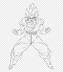 Goku, birth name kakarot, is the main protagonist of the dragon ball franchise. Goku Vegeta Vegerot Gogeta Coloring Book Goku Angle White Png Pngegg