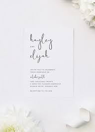 Loose Free Hand Writing Modern Minimal Wedding Invitations Minimal Wedding Invitation Minimal Wedding Wedding Invitations