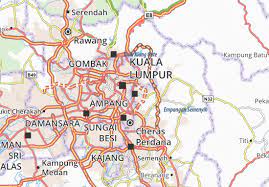 Ampang is located just outside the golden triangle area but remains an important commercial and entertainment section of kuala lumpur. Mappa Michelin Ampang Pinatina Di Ampang Viamichelin