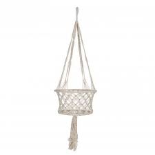 Filet A Suspendre Blanc H110 X O30 Cm Suspendu Support Plante Objet Decoration