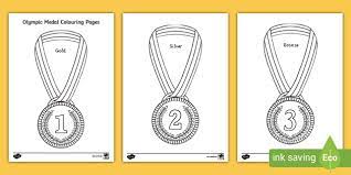 Print out these gold medals to recognize your child for a job well done! Olympic Medal Colouring Pages Activities Twinkl