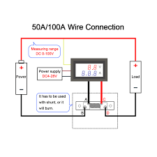 Digital ammeter voltmeter with shunt wiring ybw forum. Yb27va Dc 0 100v 50a Digital Ammeter Voltmeter 2 In 1 Digital Voltage Amp Volt Meter Led Display Display Ammeterdisplay Showcase Aliexpress