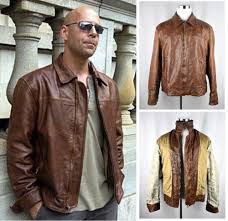 Super Rare Mens Banana Republic Leather Safari Jacket Die Hard Bruce Willis Xl Safari Jacket Jackets Leather Jacket Men
