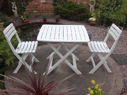 If you prefer traditional there are wooden benches, swing seats and deck chairs in our stylish wooden garden furniture range. Folding 3 Piece Bistro Set Resin Table And 2 Chairs Which Could Be Used Indoors Or Outside Tropea White Garden Furniture Sets Garden Dining Set Bistro Set