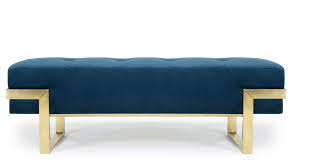 Vertigo Banc Design Pour Entree En Bleu Velours Velours Bleu Banc Mobilier De Salon