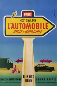 Affiche salon de l auto. En Vente 42eme Salon De L Automobile Du Cycle Et Du Motocycle 1955 Grand Palais Paris Tarif 1 150 00 Affic Salon Auto Grand Palais Paris Automobile