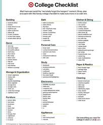 Pin By Sherry Stallings On Gifts College Dorm Checklist College Checklist Dorm Room Checklist