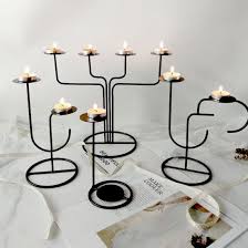 Keep the mood merry and bright. China 4 Fireplace Candle Candelabra Candleholder Mantle Decor For Flameless Or Wax Pillar Candles Stand With Black Iron Decoration China Candle Holders And Home Decor Price