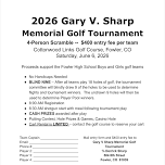 2026 Gary V. Sharp Memorial Golf Tournament