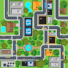 Map Of City Top View Design Flat Parking Design City Vector Map Games