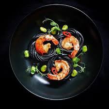 Nero Linguine With Prawns Broad Beans By Pmroz74 Chefsofinstagram Www Chefsof Com Food Presentation Food Plating Food Design