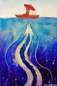 Spirited Away Art Refering To Haku As This Is An Interpretation In The Movie Of Him Being The Spirit Of The Kow Ghibli Art Spirited Away Art Studio Ghibli Art