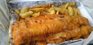 This comfort food of british origin is simply golden battered fish atop a pile of hot fries. Fish N Chips Intermediate Level English Resource