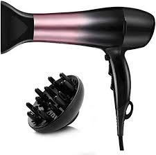 Buy Kipozi 1875 Watt Hair Dryer Professional Quiet Salon Ionic Blow Dryer Lightweight Fast Drying Hairdryer Diffuser Concentrator 2 Air Speed 3 Heat Settings Rose Pink Online