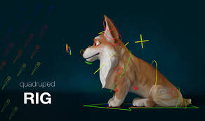 Artstation Dog Quadruped Rig Viktoria Malysheva Character Rigging Dog Animation Animation