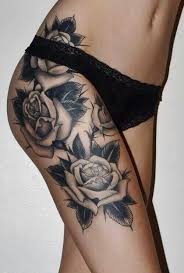 Rose Vine Tattoo Down The Hip Rose Tattoo Thigh Rose Vine Tattoos Vine Tattoos