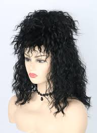 Amazon.com: LeMarnia Women's Wigs Black Curly Gothic Beehive Wigs for Girls  Halloween Costume Party Wig