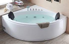 Eago Am200 5 Rounded Modern Double Seat Corner Whirlpool Bath Tub With Fixtures In 2021 Whirlpool Bath Whirlpool Bathtub Jetted Bath Tubs