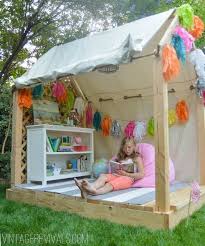 Outdoor Summer Reading Nook Challenge With Pottery Barn Kids Outdoor Reading Nooks Outdoor Kids Playhouse Outdoor