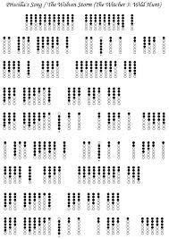Priscilla S Song The Wolven Storm The Witcher 3 Wild Hunt Tin Whistle Flute Sheet Music Sheet Music Notes