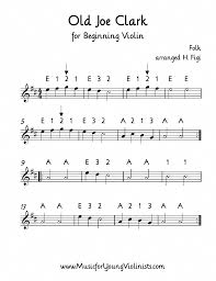 Keep fingers down as much as possible to help you play the notes quickly. Fiddle Music Old Joe Clark For Beginning Violin Sheet Music Pdf Download Happy Music M Violin Sheet Music Violin Beginner Music Beginner Violin Sheet Music