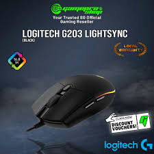 Logitech g hub software is a complete customization suite that, lets you personalize lighting, sensitivity, and button commands on your g102 mouse. Logitech G203 Lightsync Rgb Wired Gaming Mouse Black 2y 910 005790 Shopee Singapore