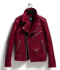 Garnet Colored Leather Jacket What This Is Know As The Emma Swan Jacket Coloured Leather Jacket Clothes Fashion