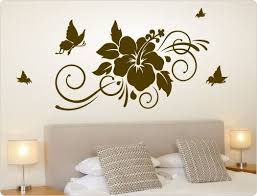 Wandtattoo Hibiskus Malerei Wandgestaltungen Dekorative Wandmalereien Wand Dekor