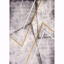 The simple fretwork styling on this indoor rug adds a nice pattern to your room, but won't interrupt or distract from your current decor. Grey Gold Graphic 5x8 Rug 163 S8946 58 Afw Com