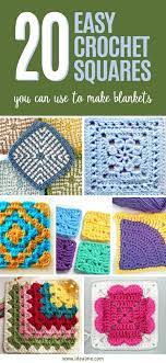 20 Easy Crochet Squares You Can Use To Make Blankets Ideal Me Crochet Square Patterns Crochet Squares Easy Crochet
