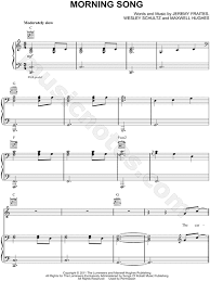 The Lumineers Morning Song Sheet Music In C Major Download Print Sku Mn0110485