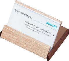 To keep your card safe. Visol Arolla Maple Wood Rosewood Desktop Business Card Holder