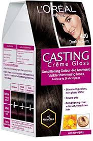4 L Oreal Paris Casting Creme Gloss Dark Brown 400 87 5g72ml Loreal Casting Creme Gloss Dark Brown Hair Color Hair Color