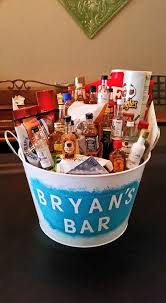 21 Year Old Bucket For My Son Bryan 20 Mini Alcohol Bottles And One Large Alcohol Bottle Popcorn Beef Jerky Mini Alcohol Bottles Alcohol Bottles Beef Jerky