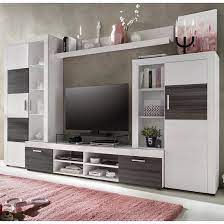 Coolio Living Room Set In Sibiu Larch And Dark Brown With Led Tv Room Design Living Room Tv Unit Modern Tv Wall Units