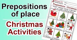 We have word and picture matching worksheets, counting practice worksheets, word scramble and missing letter worksheets. Prepositions Of Place Christmas Activities Worksheets Pdf