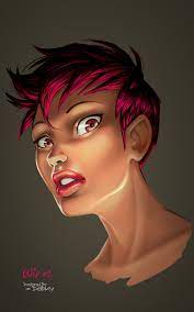 Digital Painting Character Design Wip 02 Girly Red Eyes Temps De Realisation 0h30 2h00 Realise Avec Artf Digital Painting Character Disney Characters