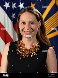 Amy Mitchell, Special Assistant to the Secretary of Defense (Protocol),  poses for her official portrait in the Army portrait studio at the Pentagon  in Arlington, Virginia, May 2, 2017 Stock Photo