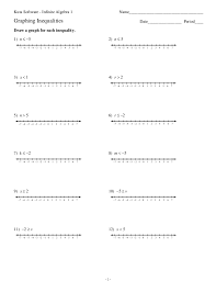 Compound Inequalities Worksheet Algebra 1 Worksheet List