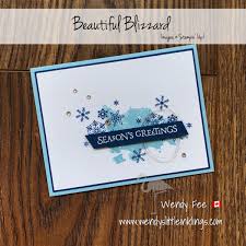 Quick And Easy Beautiful Blizzard Card Wendy S Little Inklings Blizzard Card Homemade Christmas Cards Paper Craft Greeting Cards