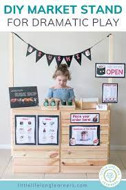 Books and some decorative goods can also be placed on the shelves. Diy Market Stand For Dramatic Play Little Lifelong Learners