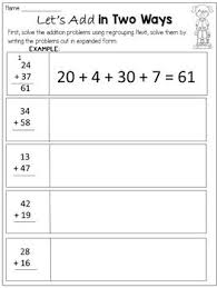 2nd Grade Addition With Regrouping Worksheets Addition With Regrouping Worksheets 2nd Grade Math First Grade Math