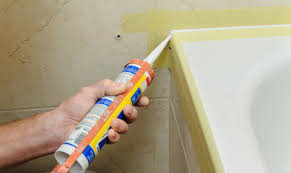 here's how to caulk around bathroom and