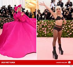 Red carpet photos | performance photos. Lady Gaga Struts In Gigantic Pink Dress At Met Gala Then 3 More Outfits