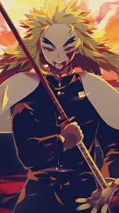 Kyojuro Rengoku Katana Kimetsu No Yaiba 4k Hd Mobile Smartphone And Pc Desktop Best Anime Shows Android Wallpaper Anime Anime Demon