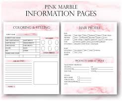 Pink Hair Stylist Printable Business Forms Hair Stylist Etsy Hair Salon Business Hair Stylist Hair Stylist Life