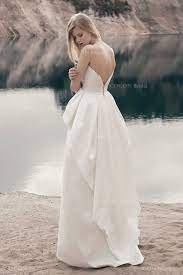 Designer Wedding Mikado Dress With Corded Lace By Coconbridal Unusual Wedding Dresses Wedding Gown Backless Modern Wedding Dress
